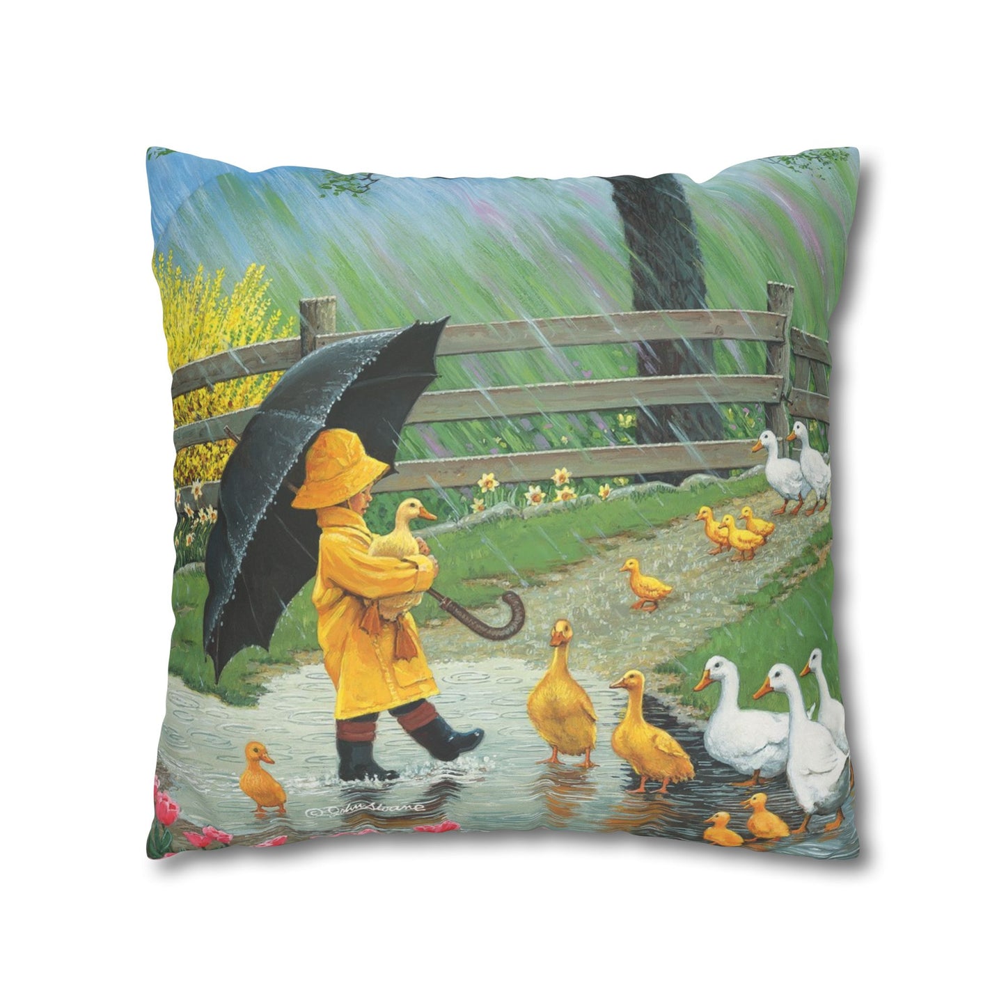 Pillow Cover (A Good Day for Ducks)