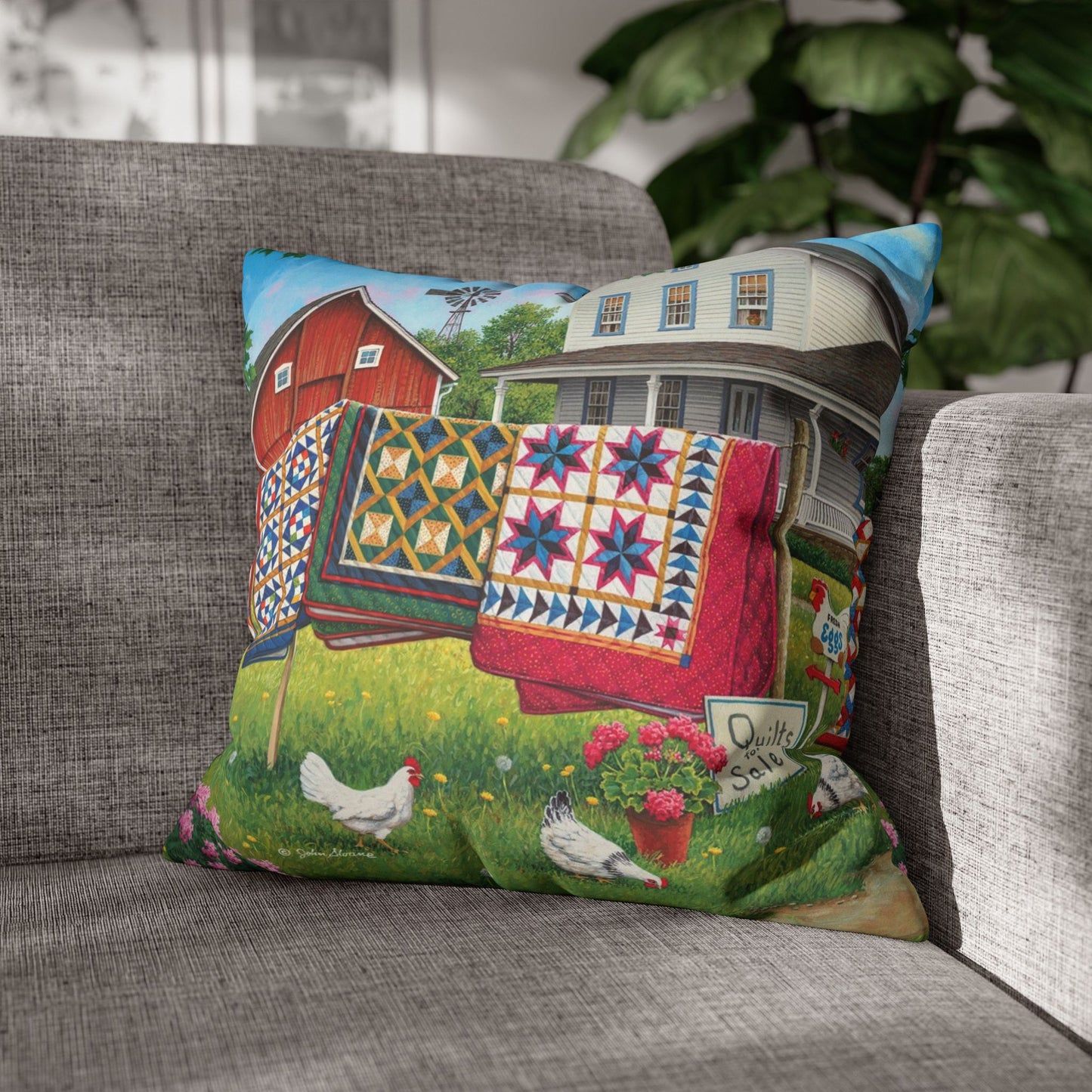 Pillow Cover (Fresh Eggs and More)