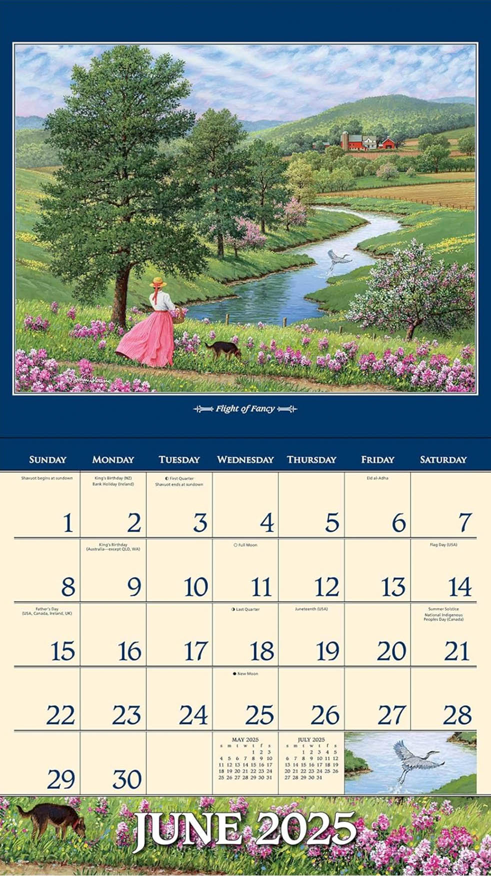 John Sloane's Country Seasons 2025 Deluxe Wall Calendar