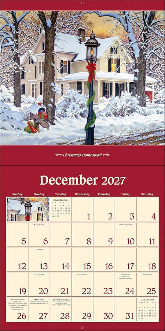 John Sloane's Country Seasons® Special Collection 2027 Wall Calendar