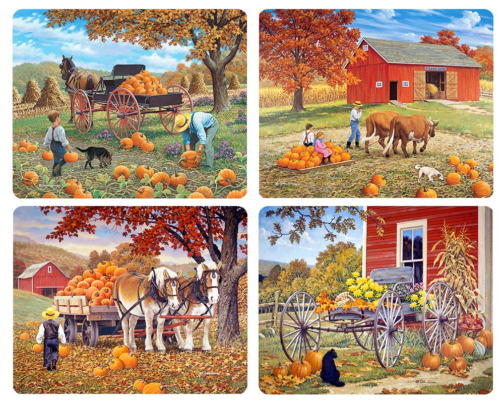 Pumpkin Time Magnet Set