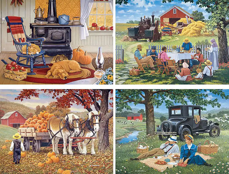 Simpler Times 4-in-1 Multipack Jigsaw Puzzle Bundle by John Sloane