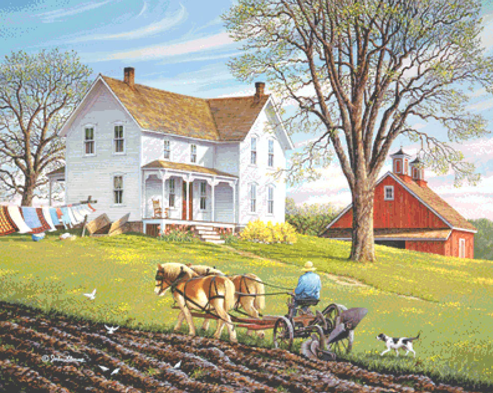 Spring Chores - Cross Stitch Pattern