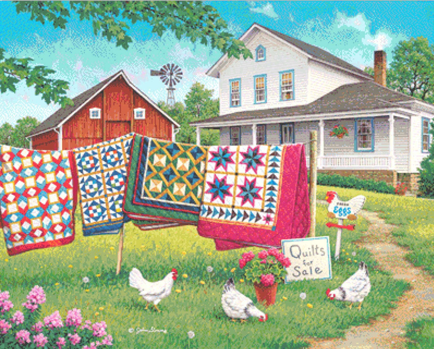 Fresh Eggs and More - Cross Stitch Pattern