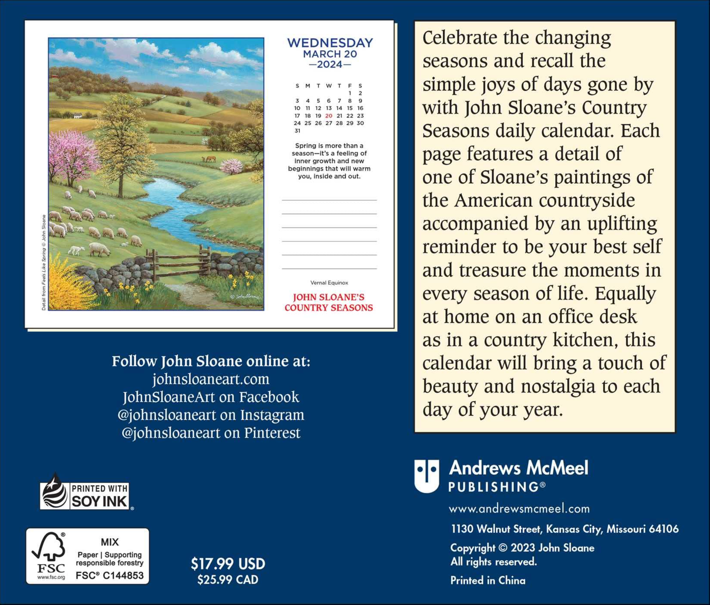 John Sloane's Country Seasons 2024 Day-to-Day Calendar