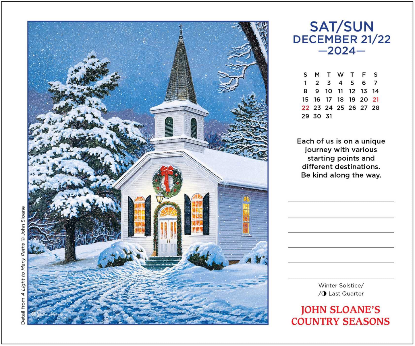 John Sloane's Country Seasons 2024 Day-to-Day Calendar