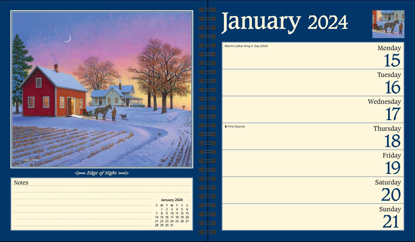John Sloane's Country Seasons 2024 Monthly/Weekly Planner