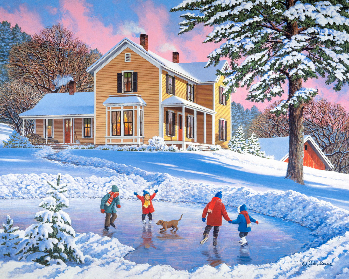 Skating Party - Puzzle by John Sloane