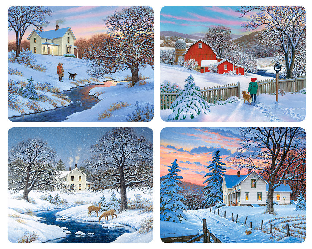 Winter's Calm Magnet Set