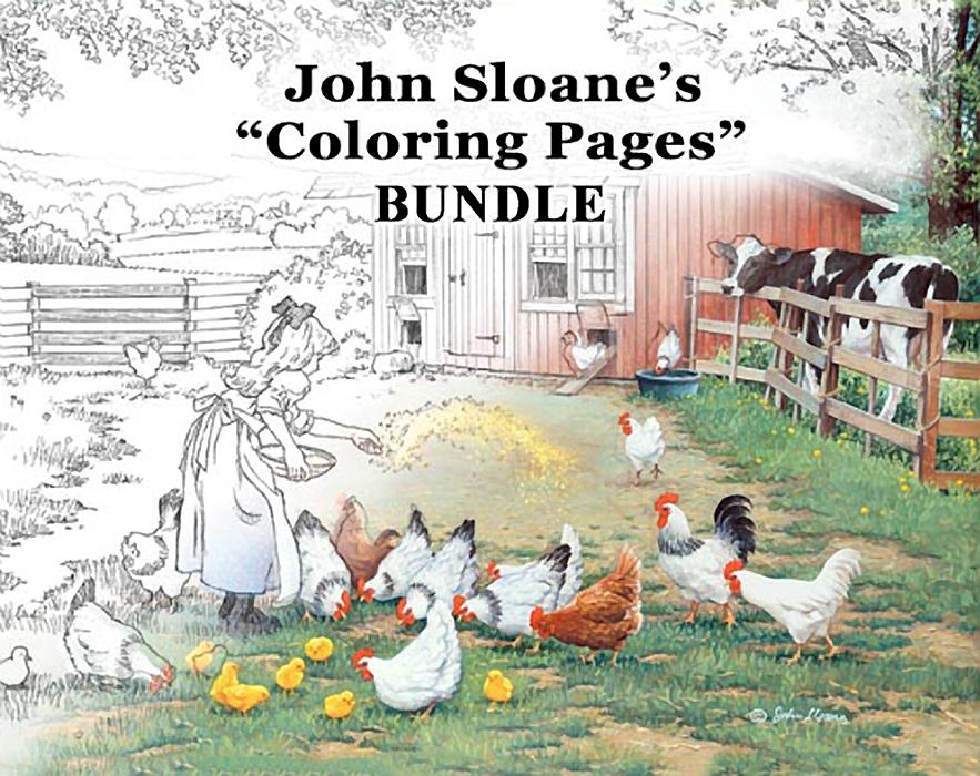 John Sloane's Coloring Pages - Bundle