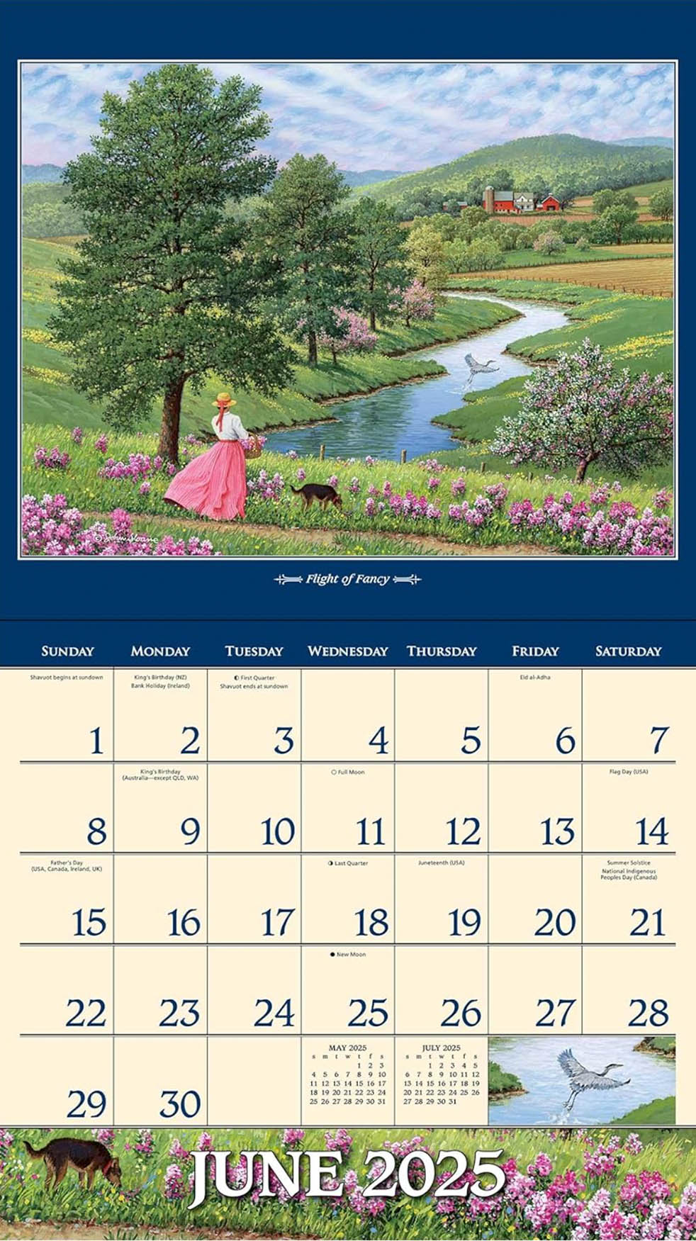 John Sloane's Country Seasons 2025 Deluxe Wall Calendar John Sloane Art