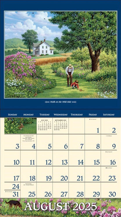 John Sloane's Country Seasons® 2025 Deluxe Wall Calendar