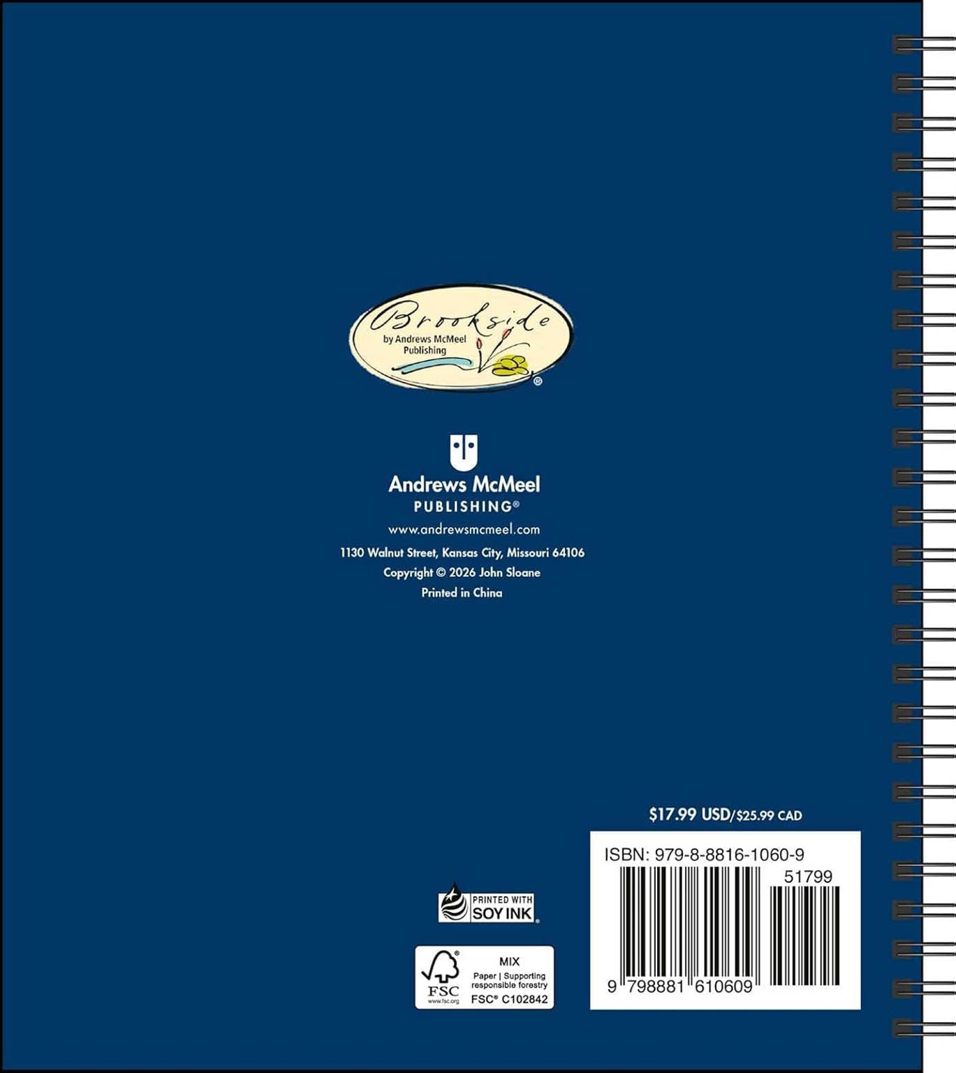 John Sloane's Country Seasons® 2027 Monthly/Weekly Planner