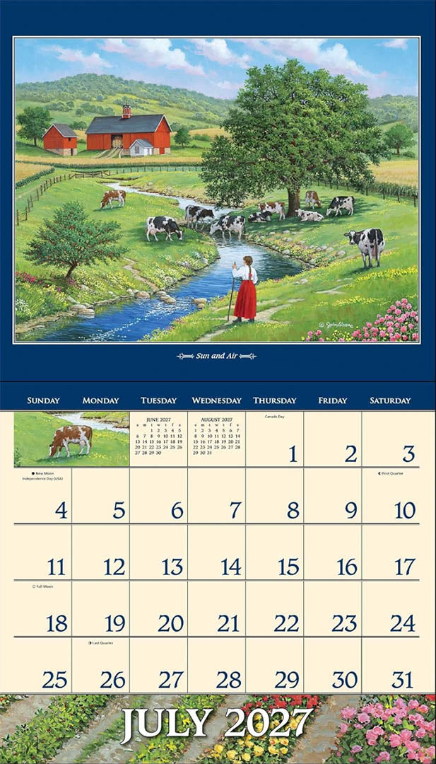 John Sloane's Country Seasons® 2027 Deluxe Wall Calendar