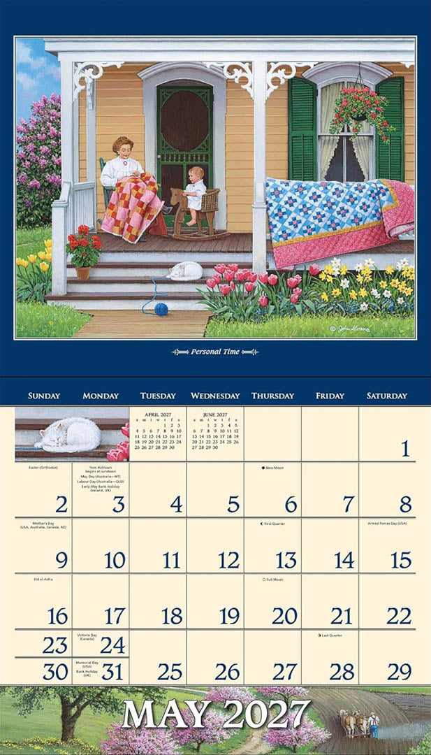 John Sloane's Country Seasons® 2027 Deluxe Wall Calendar