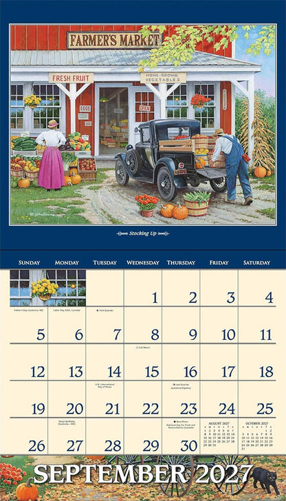 John Sloane's Country Seasons® 2027 Deluxe Wall Calendar