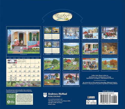 John Sloane's Country Seasons® 2027 Deluxe Wall Calendar