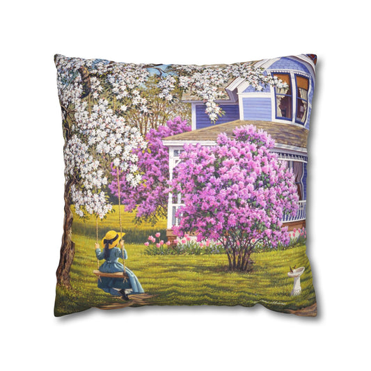 Pillow Cover (Lilacs and Lace)