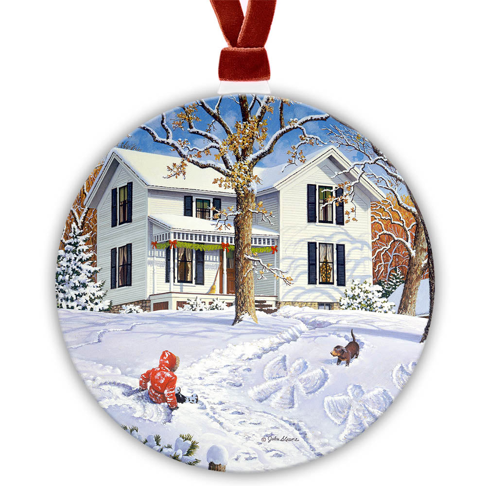 Holiday Ornament - "Angels in the Snow"