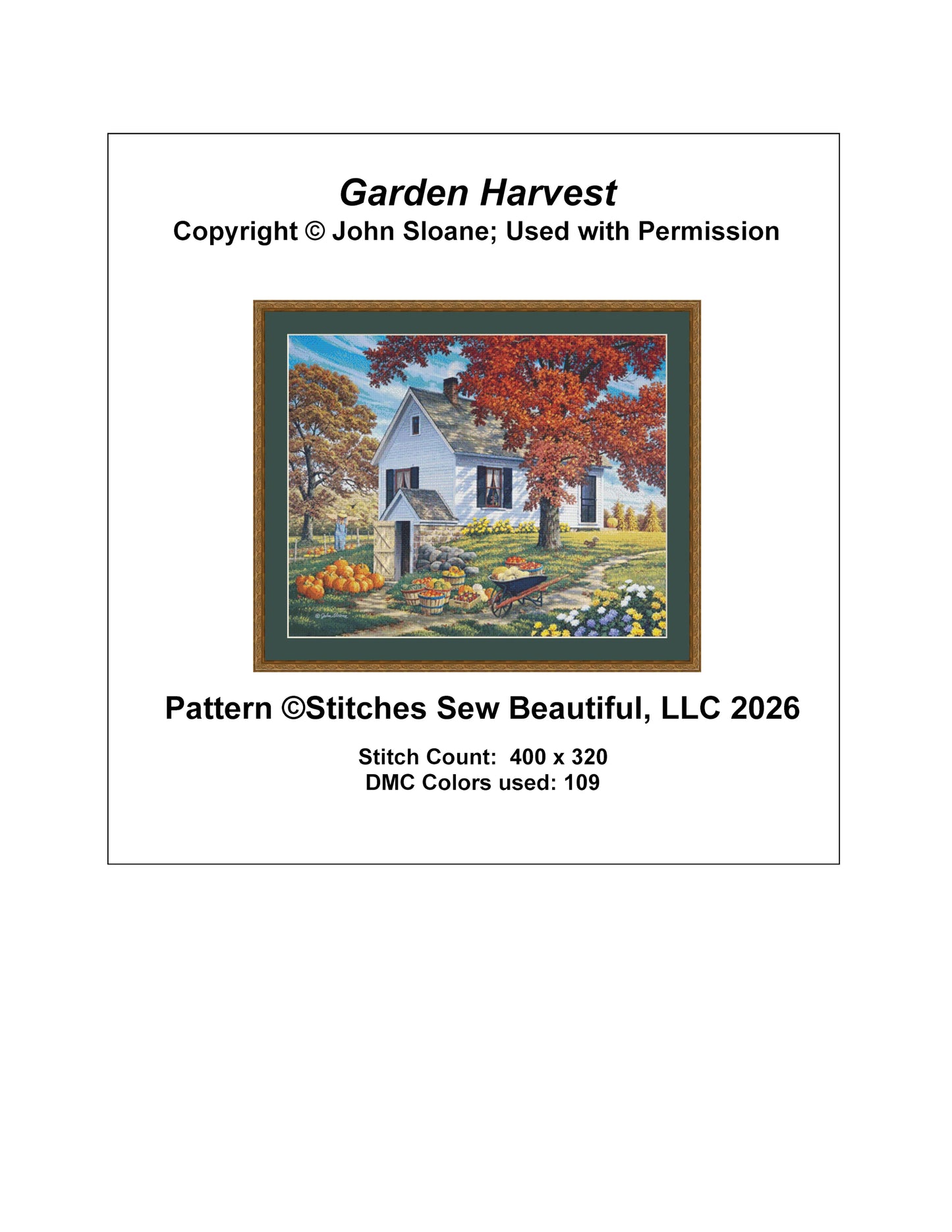 Garden Harvest - Cross Stitch Pattern
