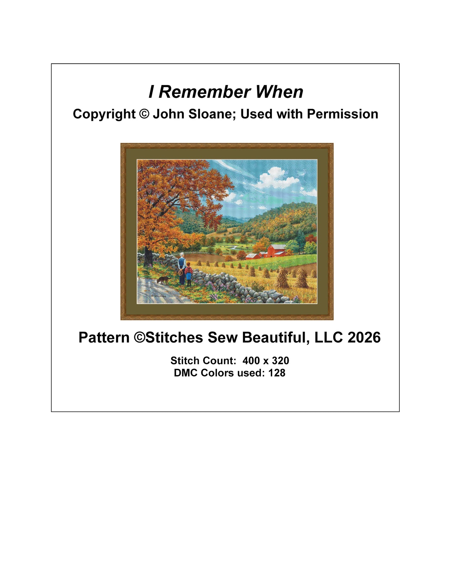 I Remember When - Cross Stitch Pattern