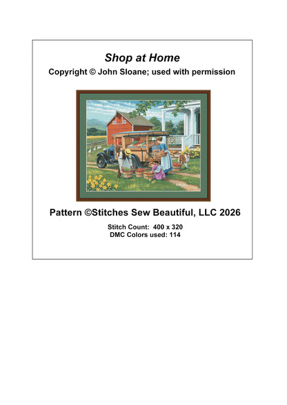 Shop at Home - Cross Stitch Pattern