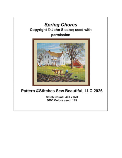 Spring Chores - Cross Stitch Pattern