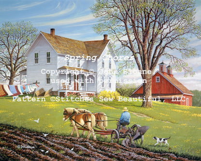 Spring Chores - Cross Stitch Pattern