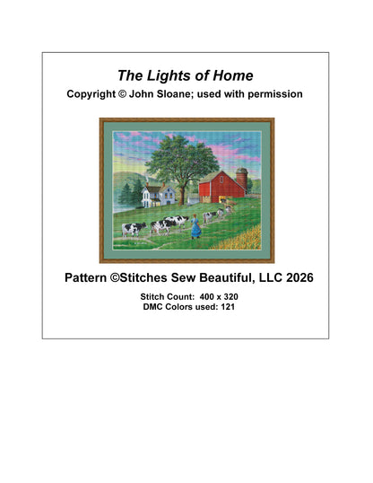 The Lights of Home - Cross Stitch Pattern