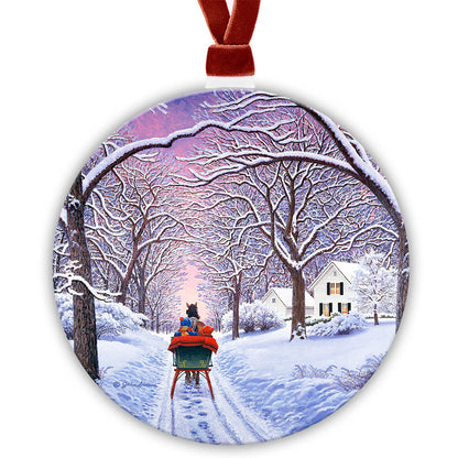 Holiday Ornament - "Through the Woods"