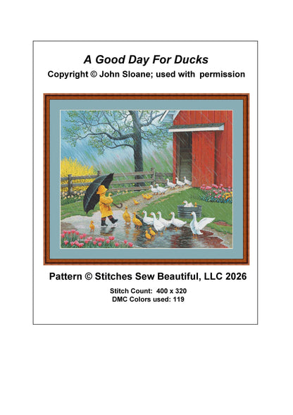 A Good Day for Ducks - Cross Stitch Pattern