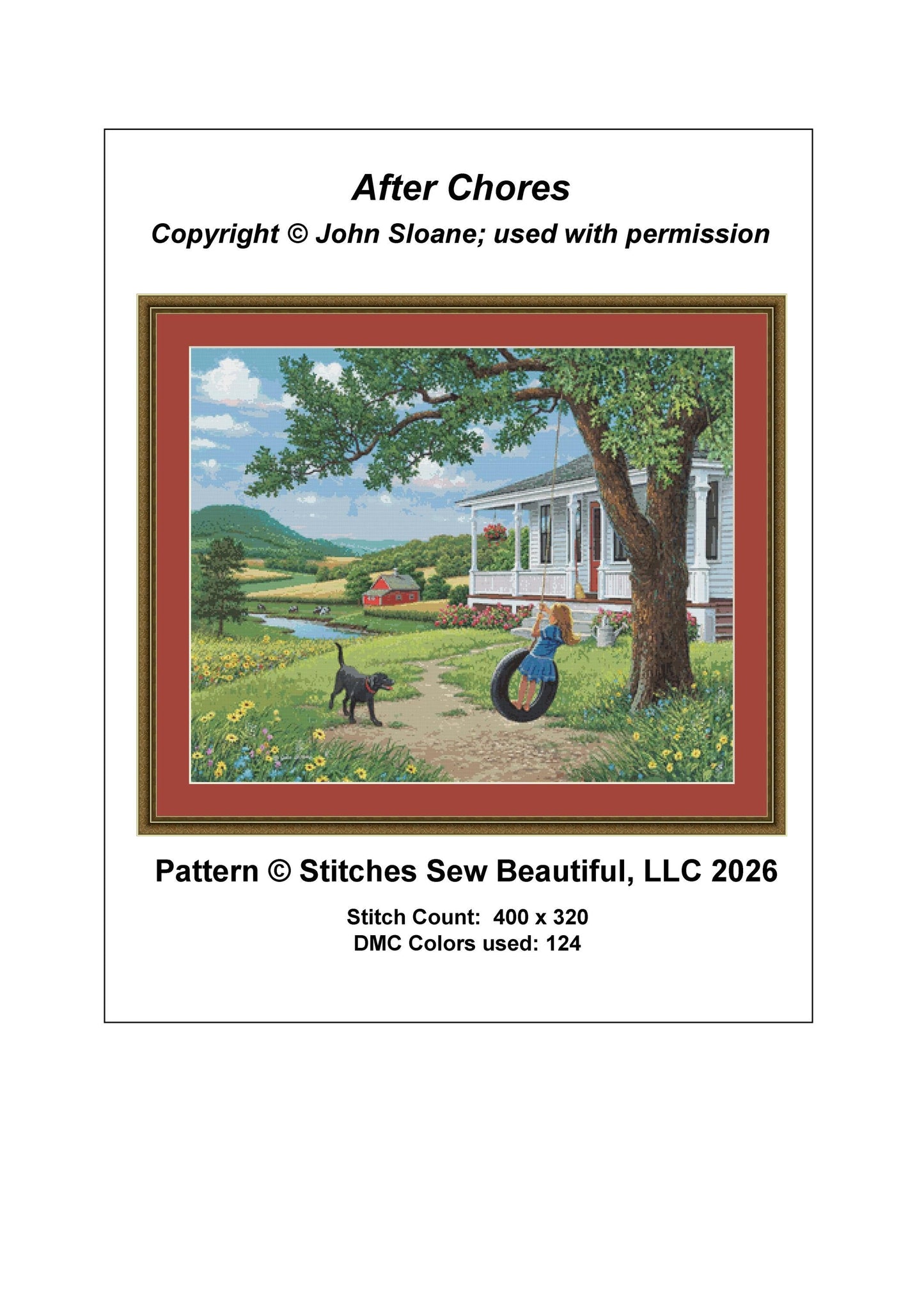 After Chores - Cross Stitch Pattern