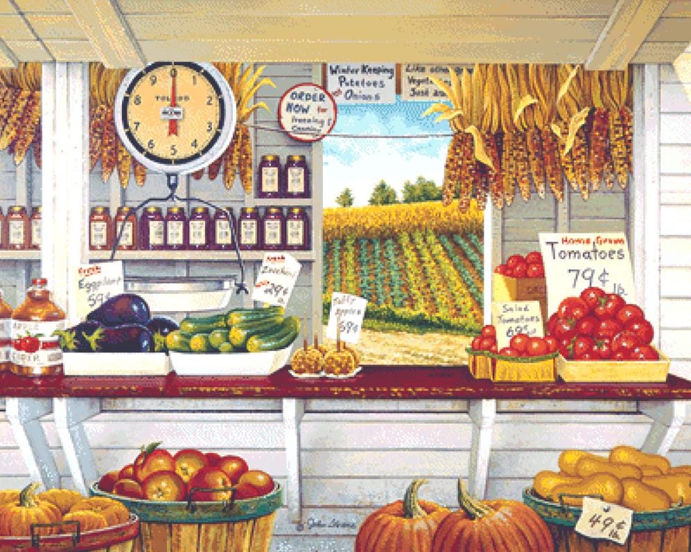 Farmer's Market - Cross Stitch Pattern