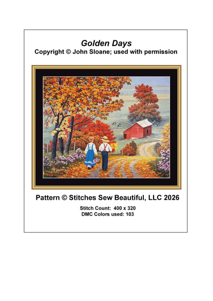 Golden Days - Cross Stitch Pattern