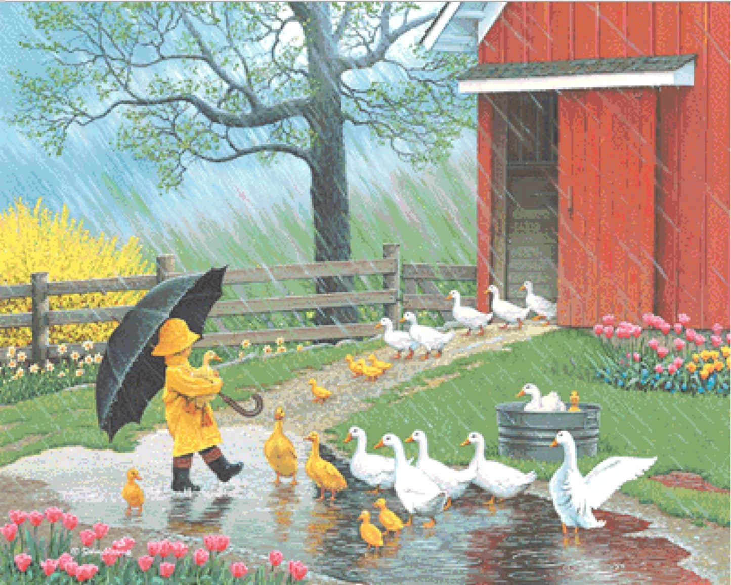A Good Day for Ducks - Cross Stitch Pattern
