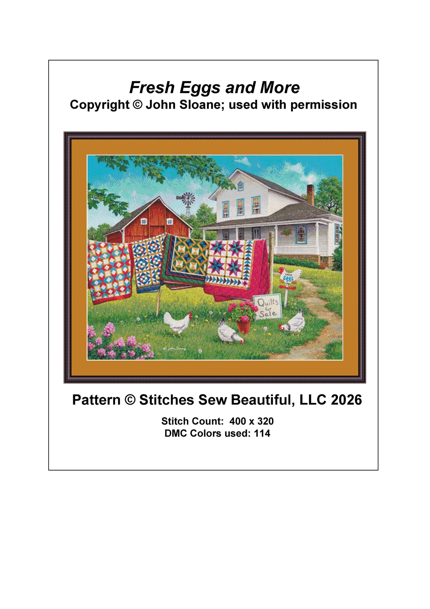 Fresh Eggs and More - Cross Stitch Pattern