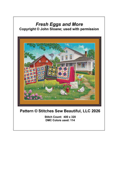 Fresh Eggs and More - Cross Stitch Pattern