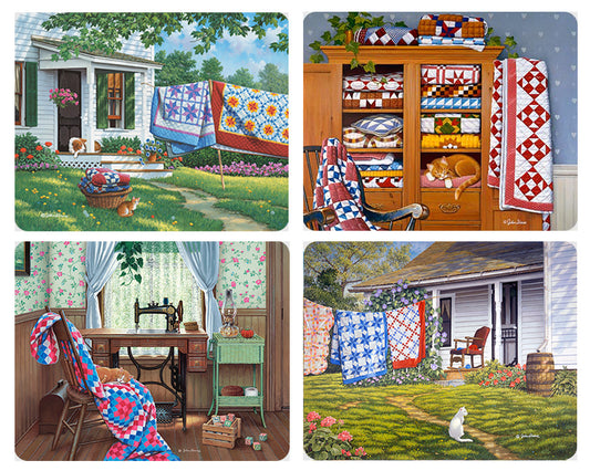 Country Quilts Magnet Set