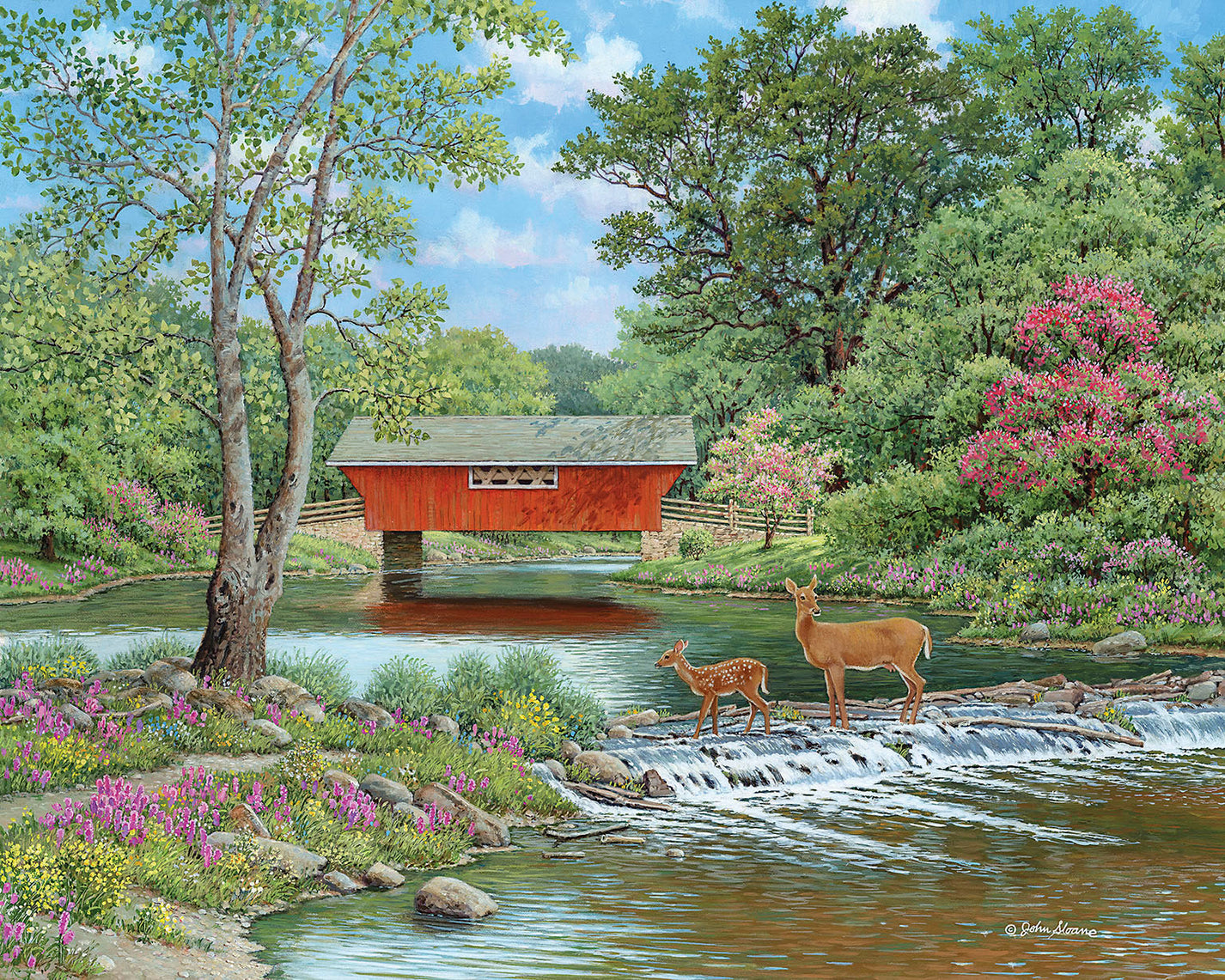 Deer Crossing © John Sloane John Sloane Art