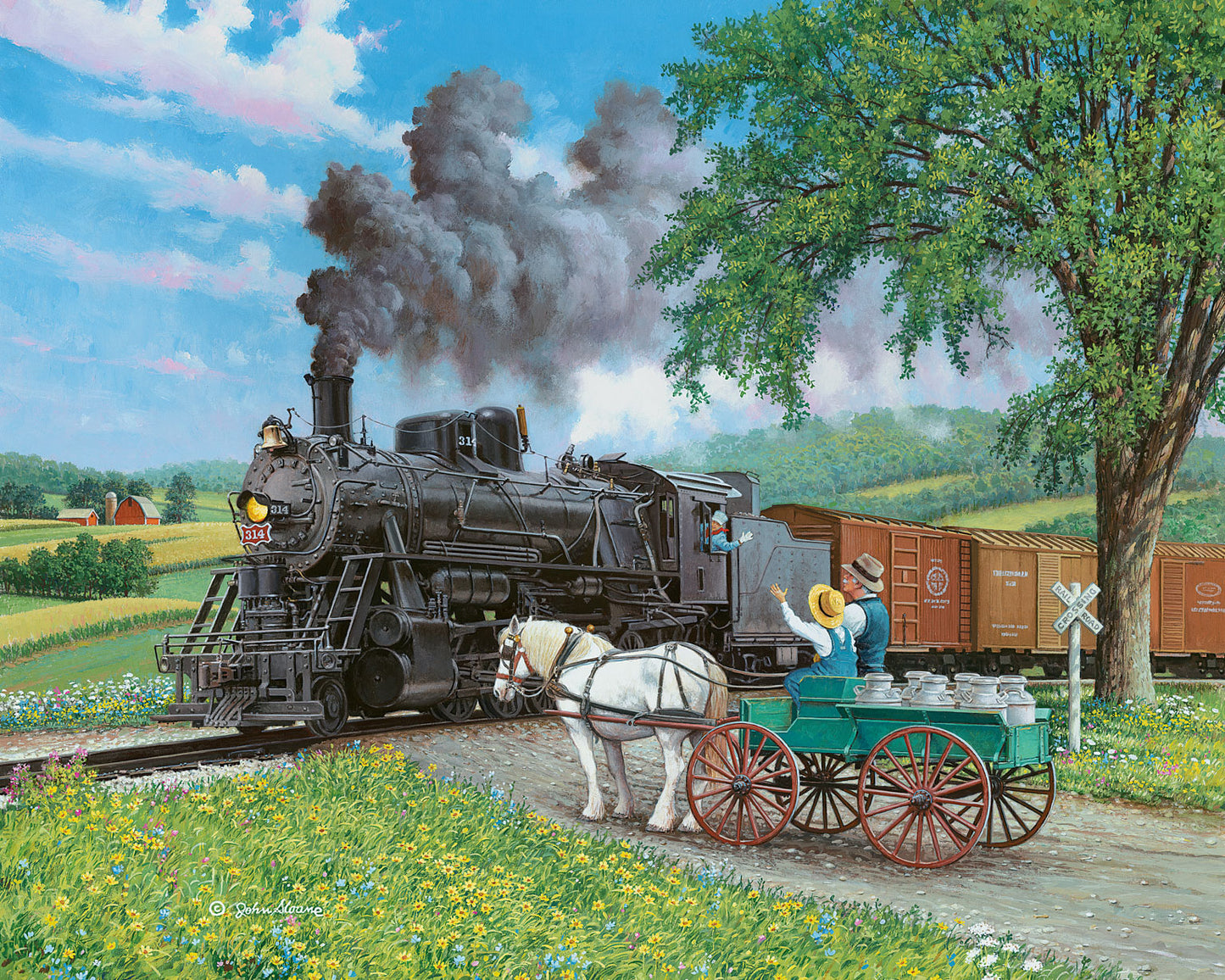 Horse Crossing - Puzzle by John Sloane