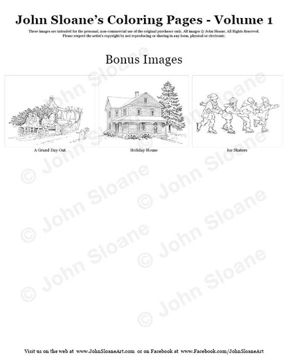 John Sloane's Coloring Pages - Volume 1