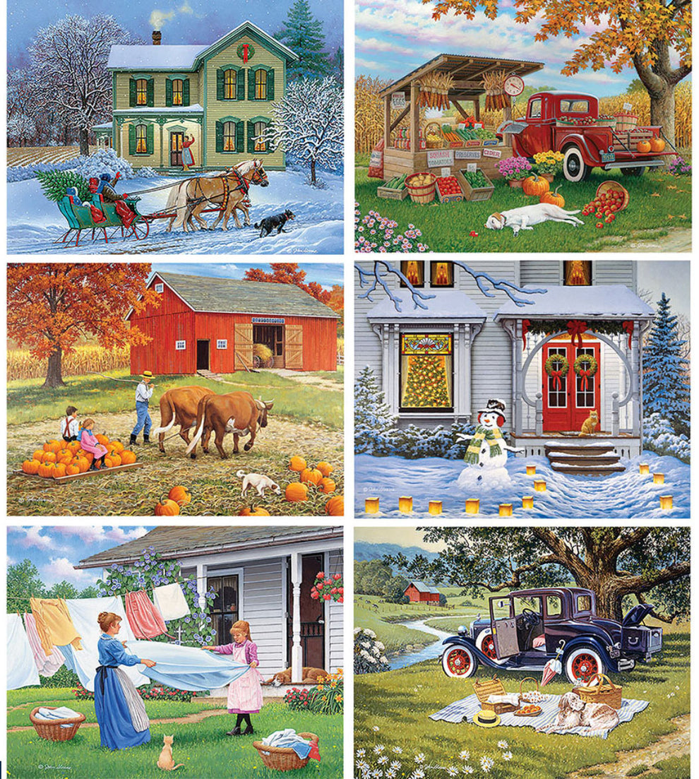 Set of 6: John Sloane Jigsaw Puzzles Timeless Country Traditions – John ...