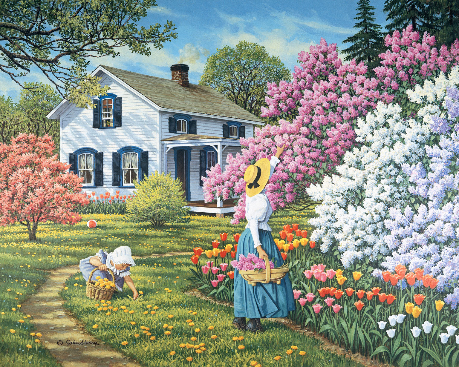 Весенняя деревенька John Sloane.. Джон Слоан цветы. Джон Слоан весенние картины. Весенний сад картинки для детей